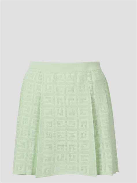 Shop Givenchy Pleated Skirt In 4G Jacquard 